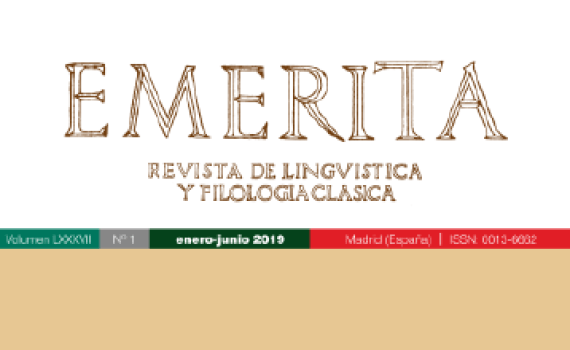 Publicado el Vol 91, nº 1 de 2023 de la revista "Emerita. Revista de Lingüística y Filología Clásica" del ILC