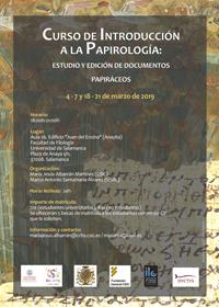 Curso Introducción a la Papirología: estudio y edición de documentos papiráceos