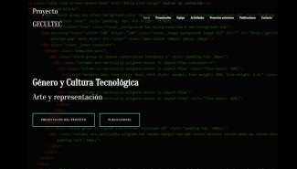 Proyecto GECULTEC: Género y Cultura Tecnológica. Arte y representación