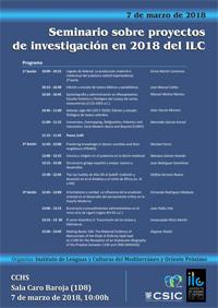 Seminario sobre proyectos de investigación vigentes en 2018 del ILC