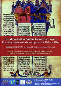 Seminario: "The Manuscripta Bibliae Hebraicae Project: Revisiting Ashkenazi Manuscripts of the Hebrew Bible"