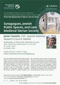Seminario "Synagogues, Jewish Public Spaces, and Late Medieval Iberian Society"