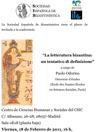 Conferencia: "La letteratura bizantina: un tentativo di definizione"