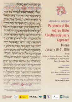 International Workshop: "Paratexts of the Hebrew Bible: A Multidisciplinary Approach"