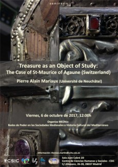 Seminario: "Treasure as an object of Study: The Case of St-Maurice of Agaune (Switzerland)"