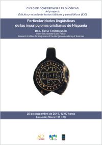 Ciclo de Conferencias Filológicas: "Particularidades lingüísticas de las inscripciones cristianas de Hispania"